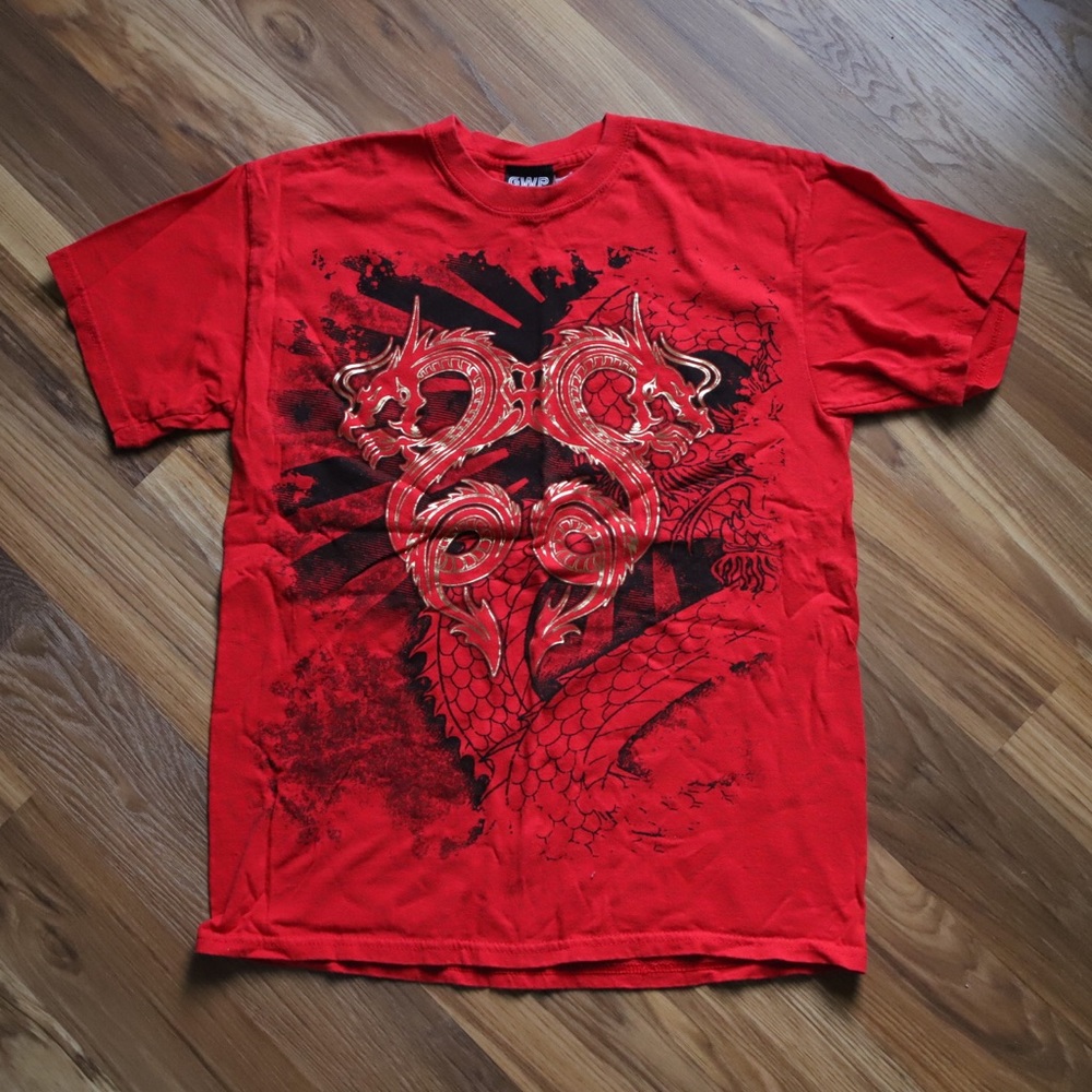 Red Chinese Dragon shirt unisex/guys size M